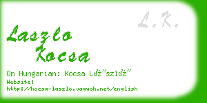 laszlo kocsa business card